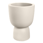 amber coupe 41cm linen white